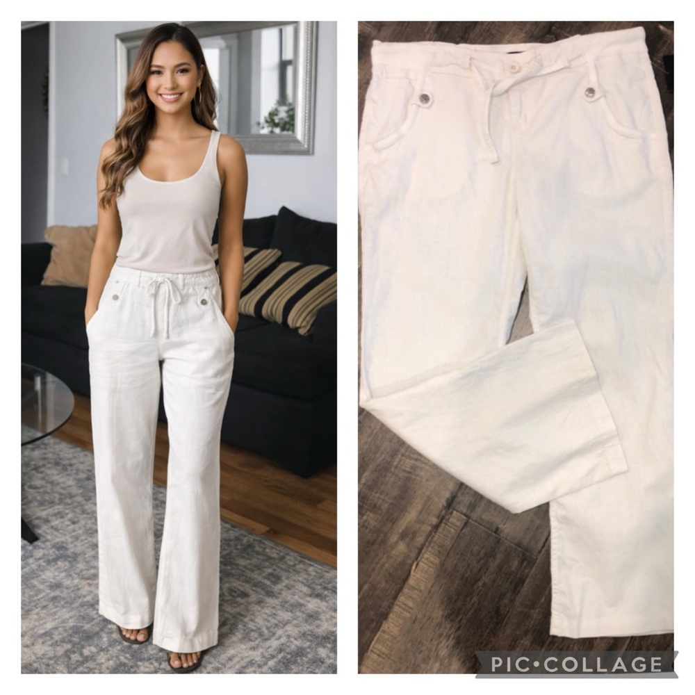 Off white linen pants